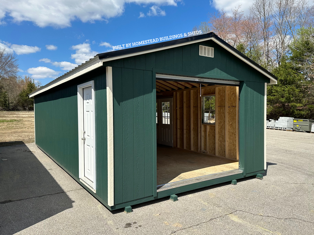 14x32 Heavy Duty Deluxe A-Frame Garage Design #95