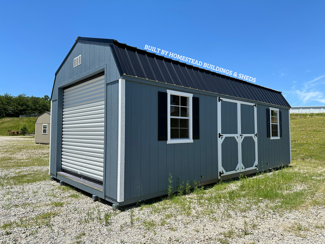 12x24 Heavy Duty Deluxe High Barn Garage Design #128