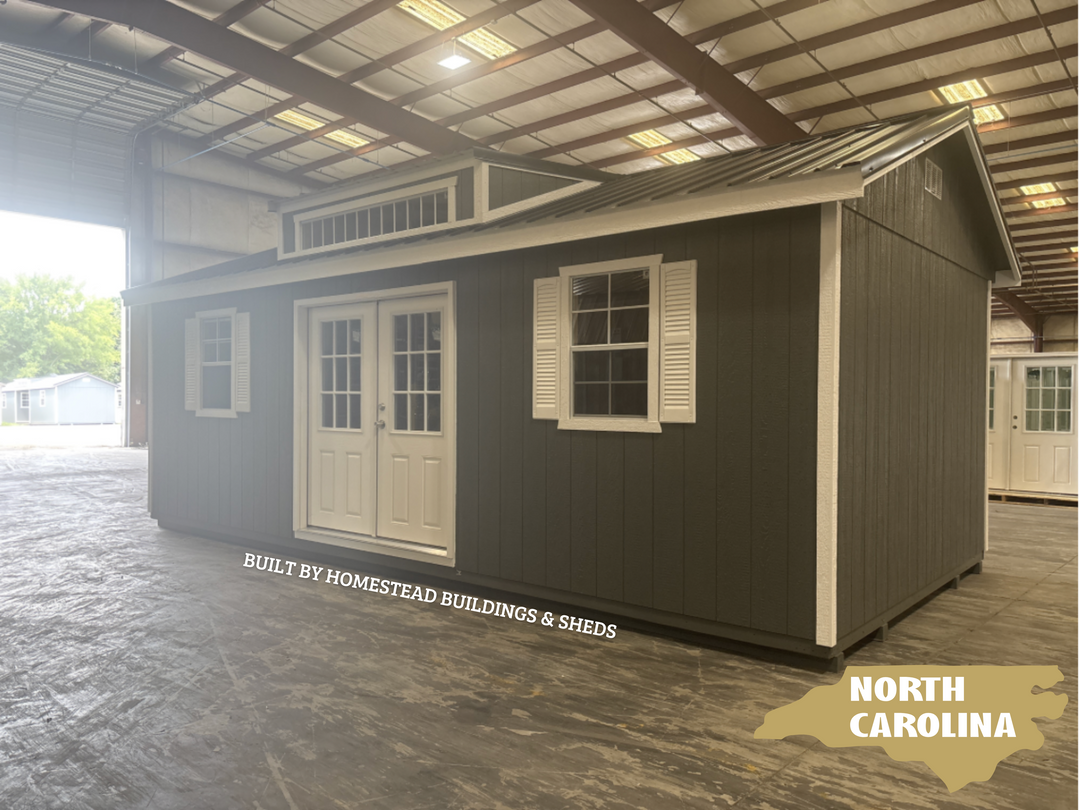 12x24 Deluxe A-Frame Building with Dormer and Electrical #NC2