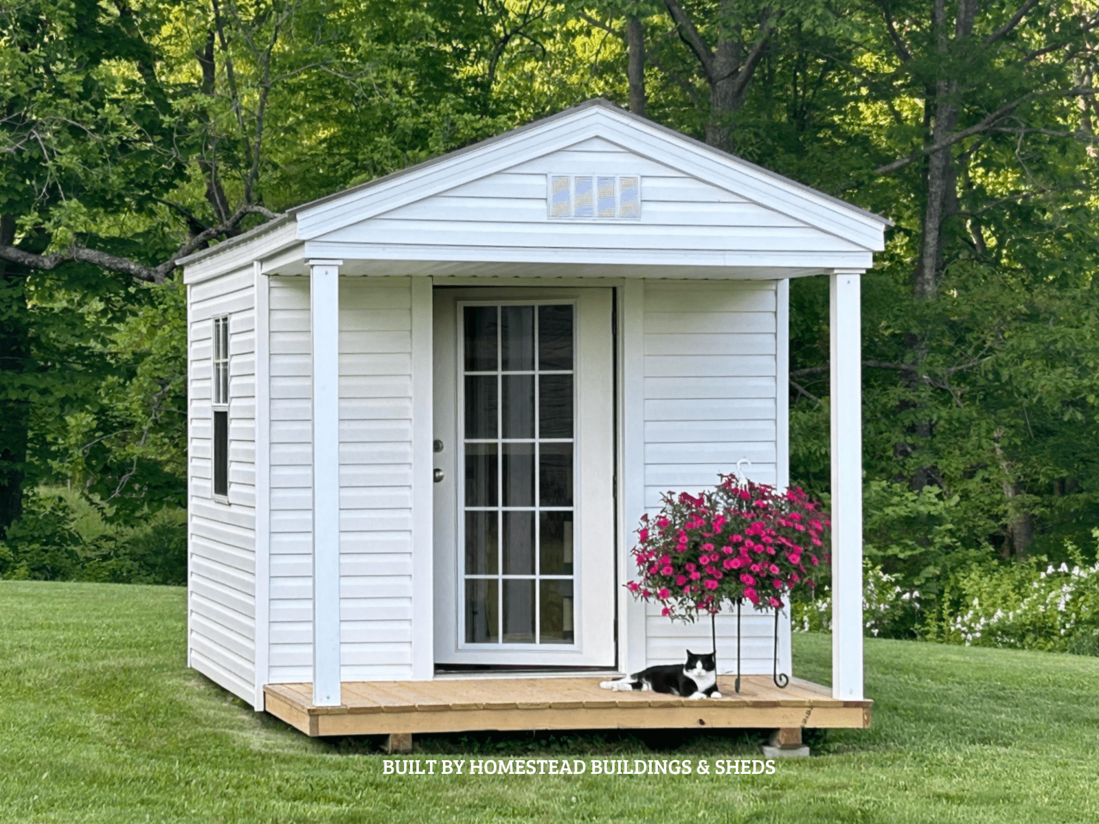 8x12 Vinyl Workshop Cabin Design #70 – Homestead Buildings & Sheds