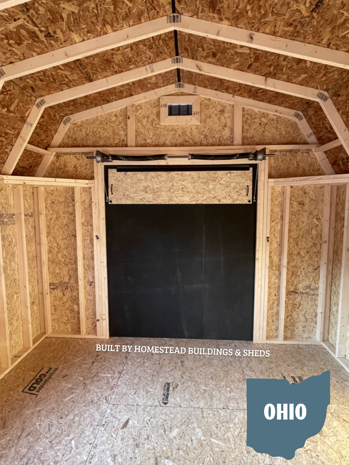 12x24 Heavy Duty High Barn with Rampage Door #OH2