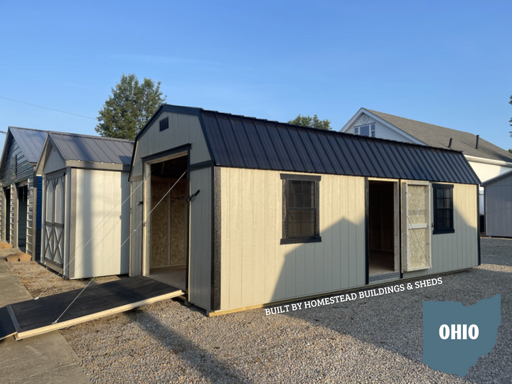 12x24 Heavy Duty High Barn with Rampage Door #OH2