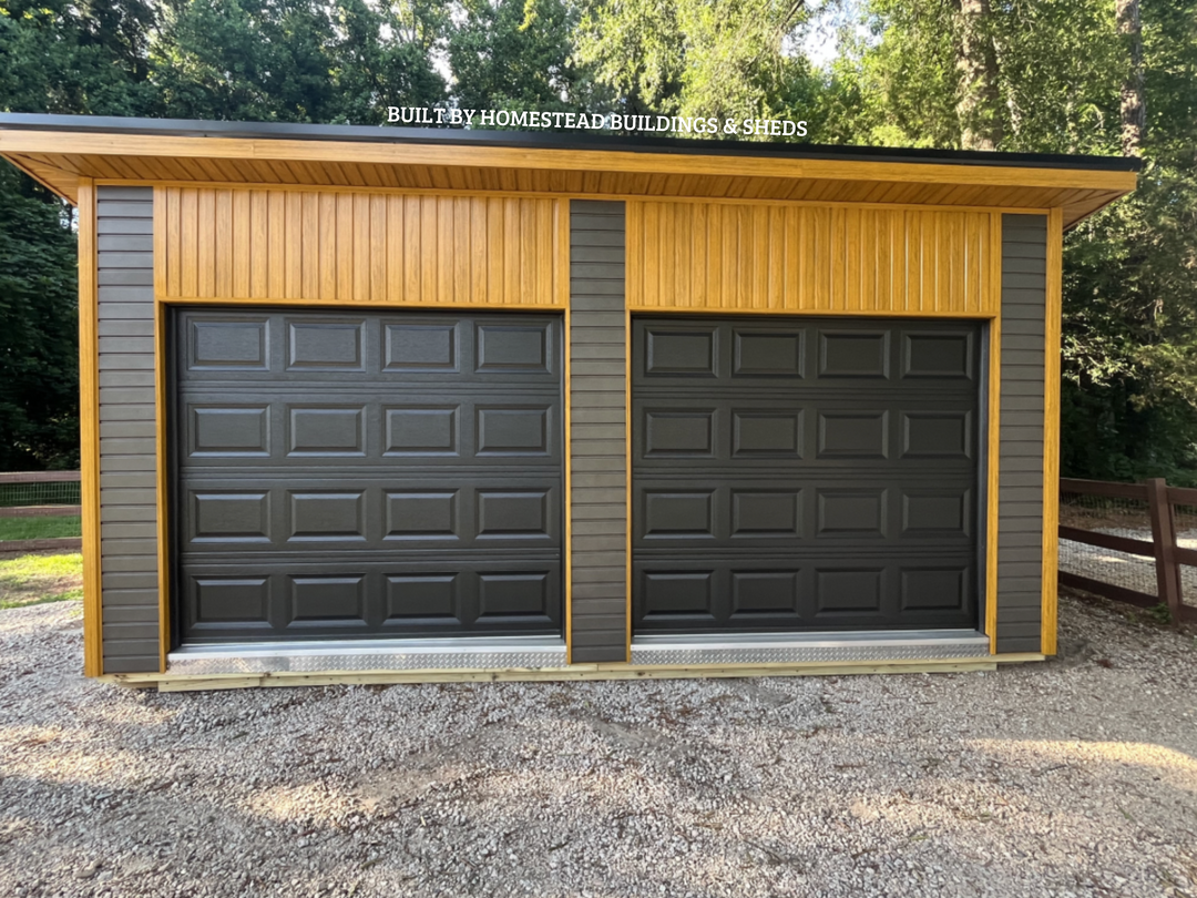 14x20 Designer Modern Escape Heavy Duty Garage with Electrical Design #278