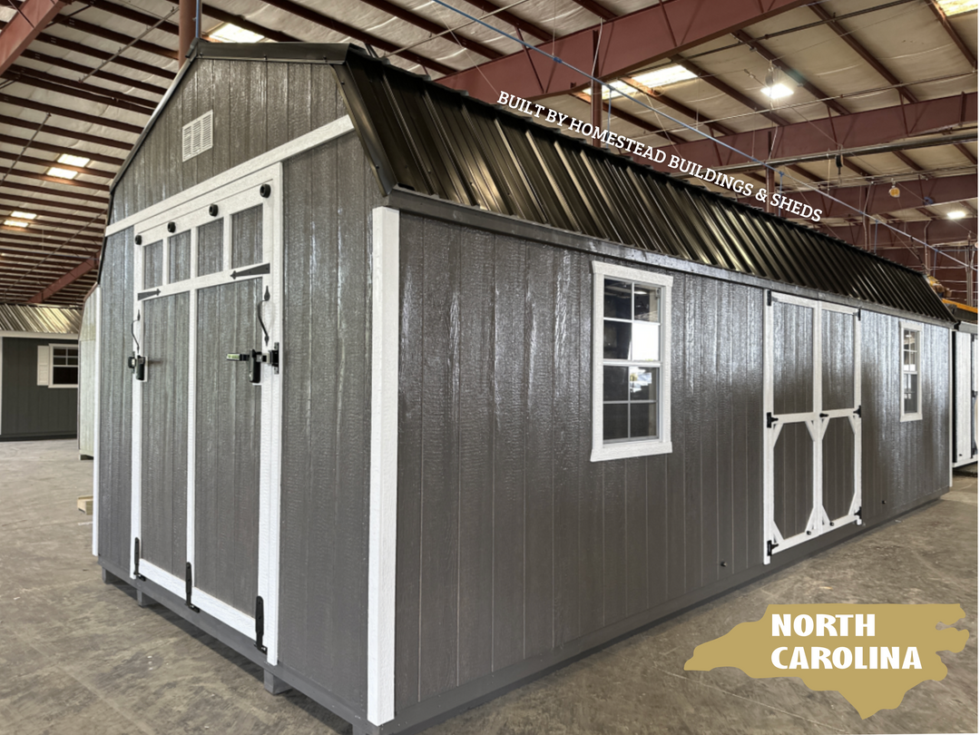 12x28 Heavy Duty Deluxe High Barn with Rampage Door with Electrical #NC1