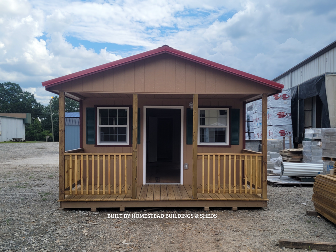 14x48 Finished Cottage with Porch Design #285