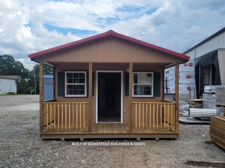 14x48 Finished Cottage with Porch Design #285
