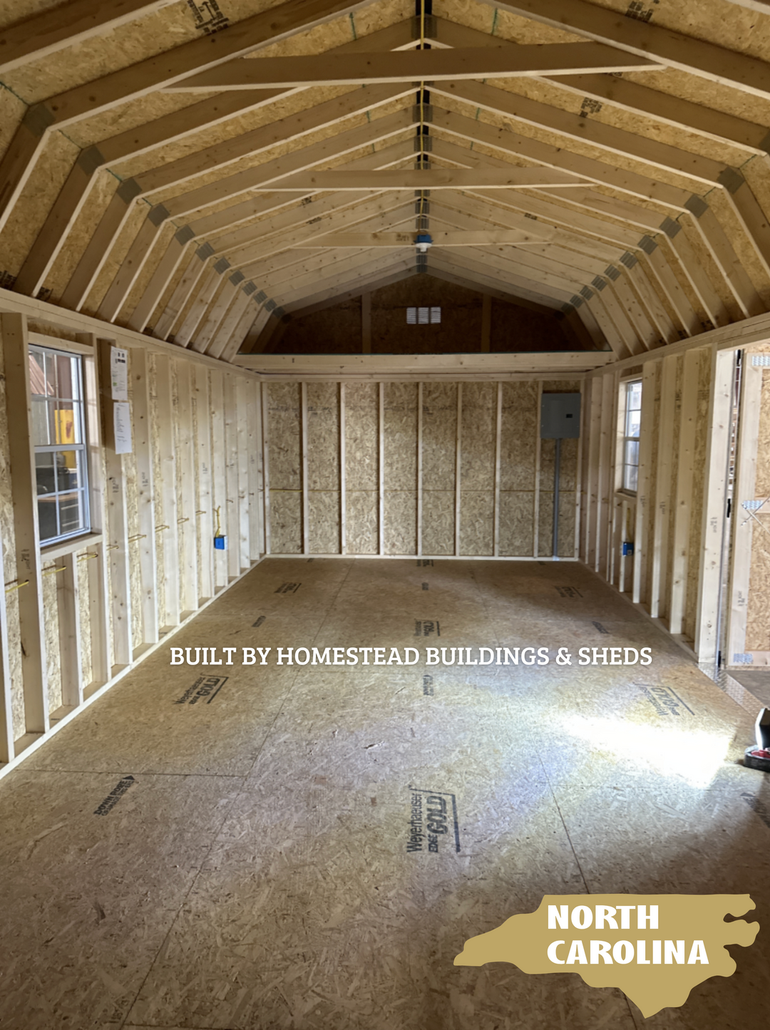 12x28 Heavy Duty Deluxe High Barn with Rampage Door with Electrical #NC1