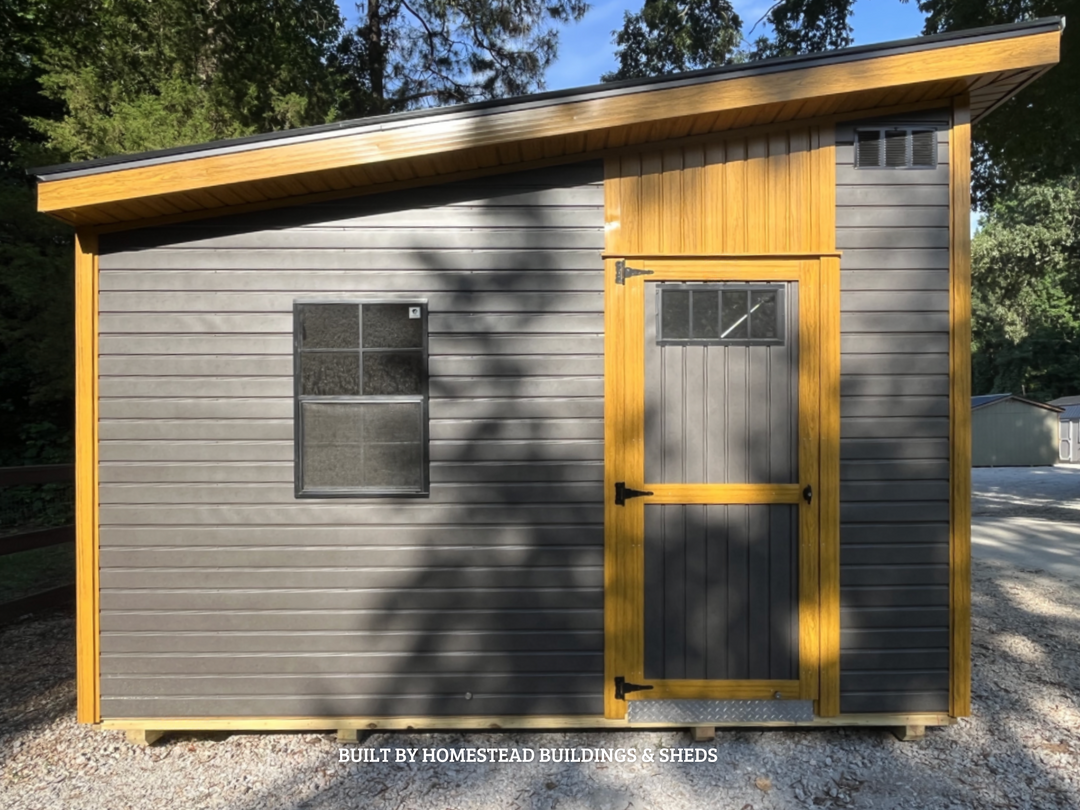 14x20 Designer Modern Escape Heavy Duty Garage with Electrical Design #278