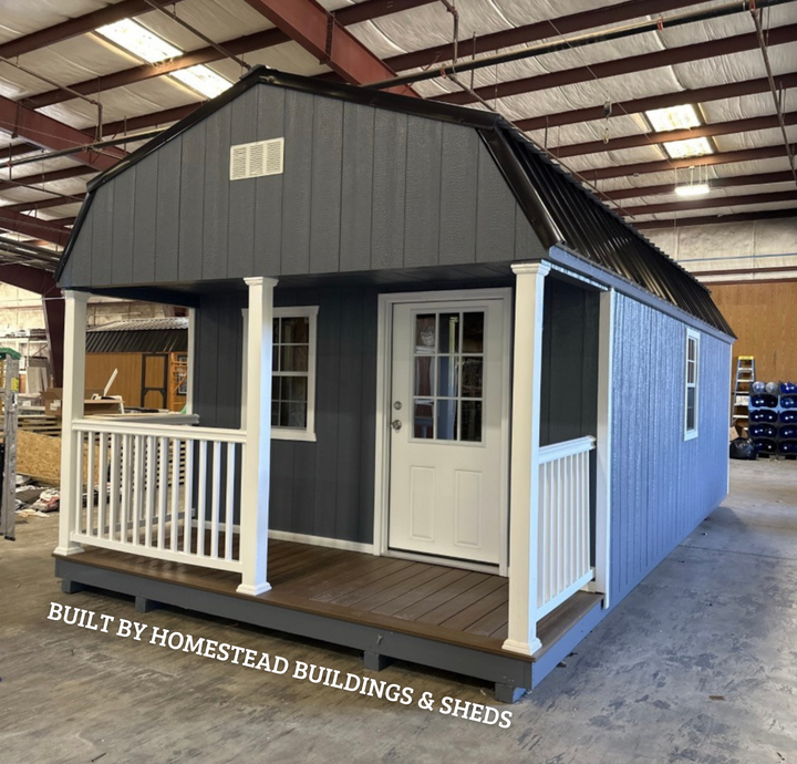 12x24 Deluxe High Barn Cabin with Electrical Design #290