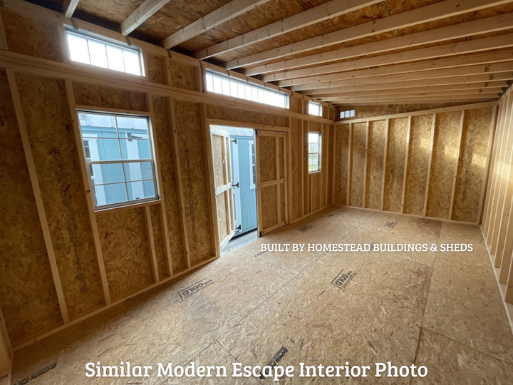 10x20 Heavy Duty Modern Escape with Rampage Door Design #293