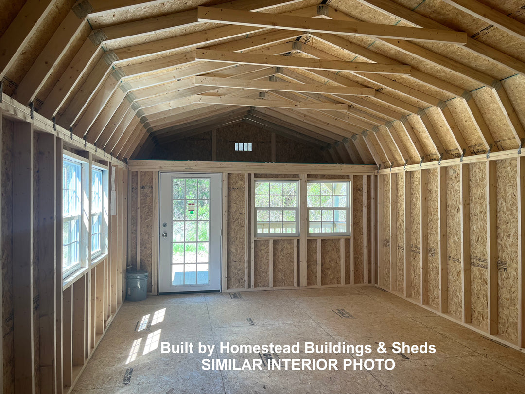 12x32 Deluxe High Barn Cabin Design #167
