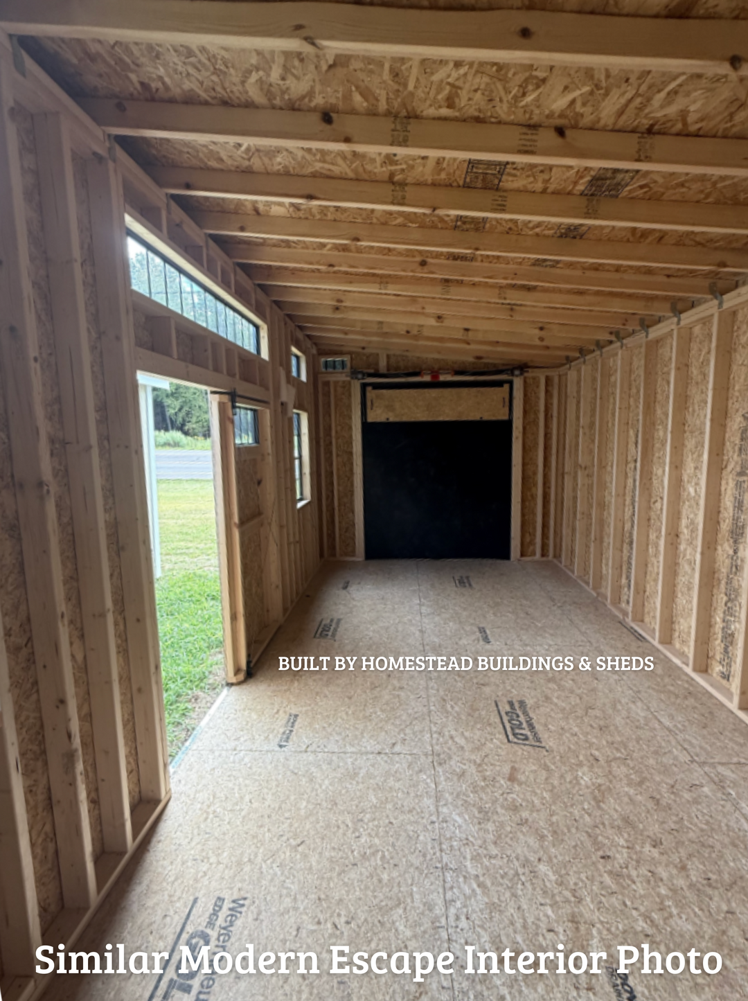 10x20 Heavy Duty Modern Escape with Rampage Door Design #293