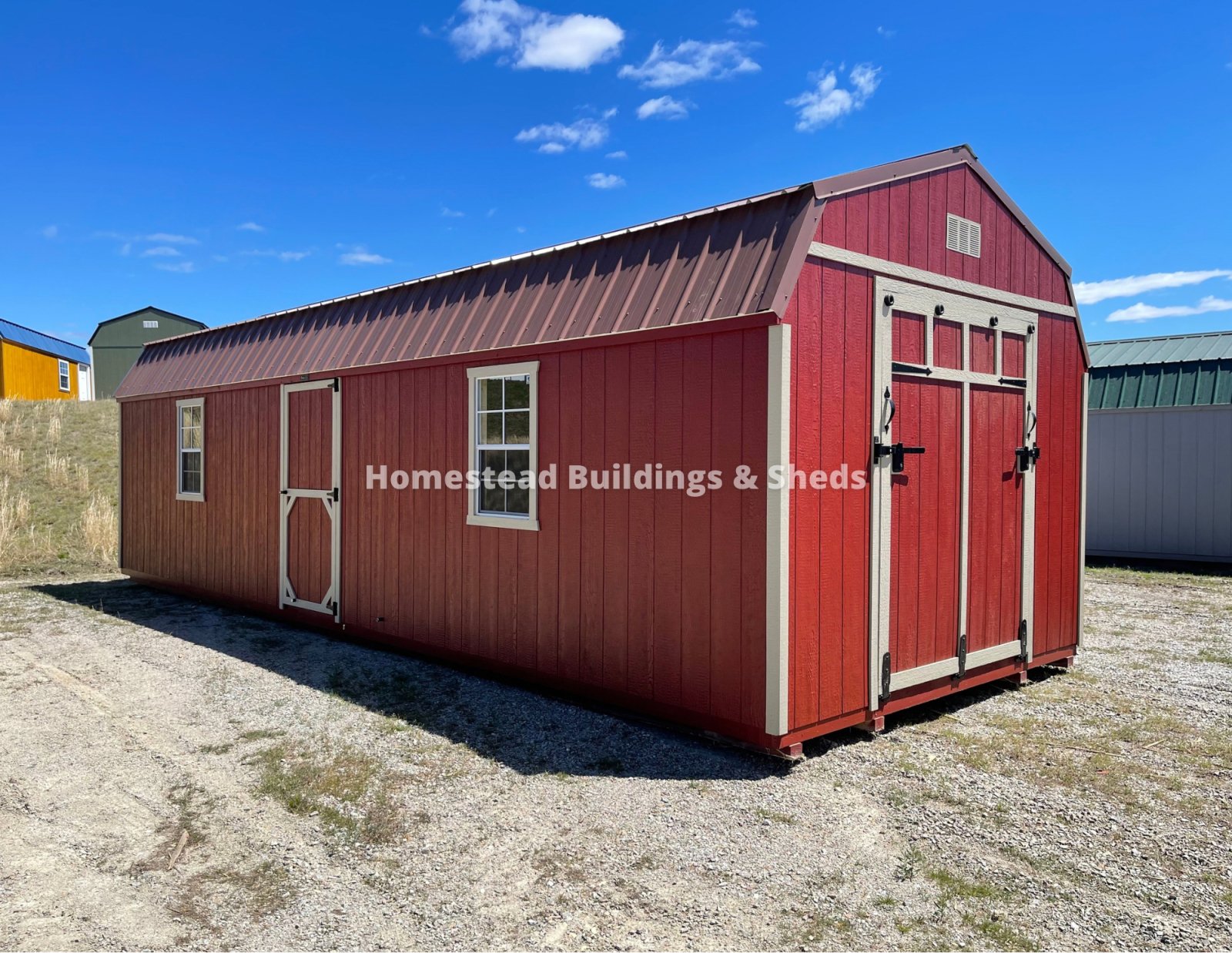 12x32 Heavy Duty Deluxe High Barn with Rampage Door Design #2
