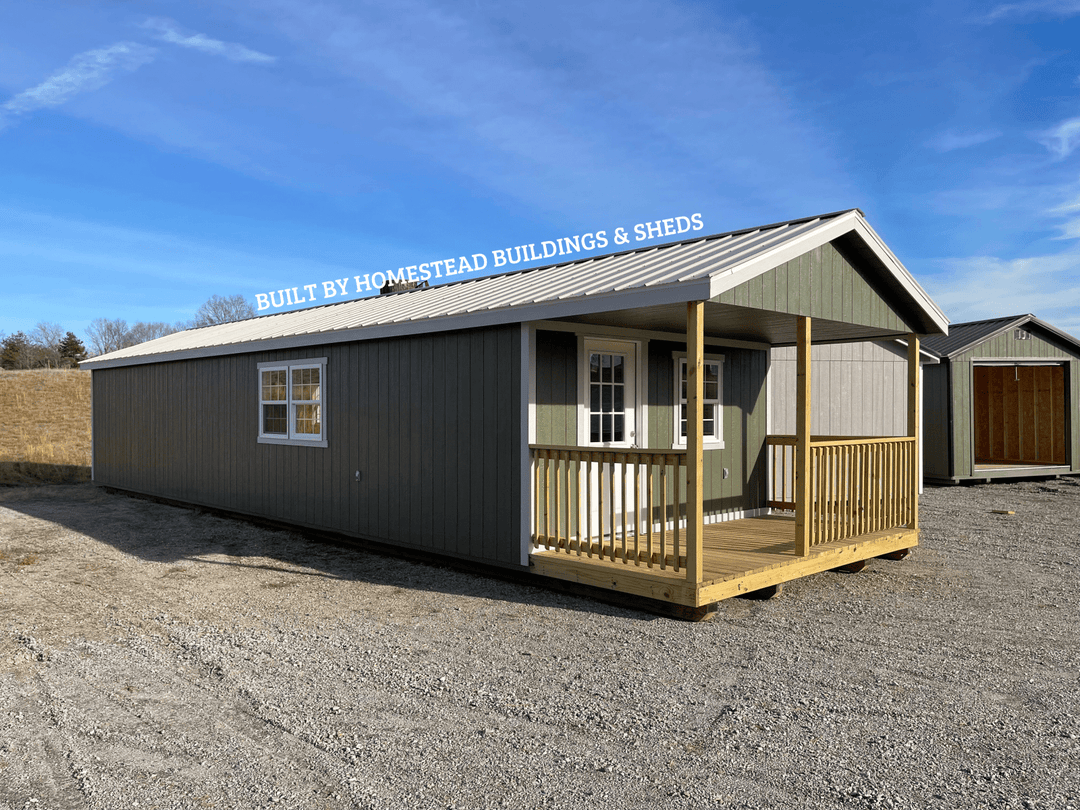14x48 Finished Cottage Cabin Design #72 - Homestead Buildings & Sheds