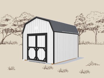 10x12 Deluxe High Barn with no Loft Style #AABH26266823 - Homestead Buildings & Sheds