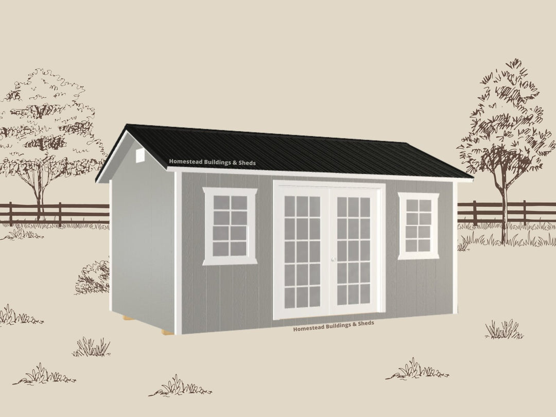 10x16 Deluxe A-Frame Style #PDH26044923 - Homestead Buildings & Sheds
