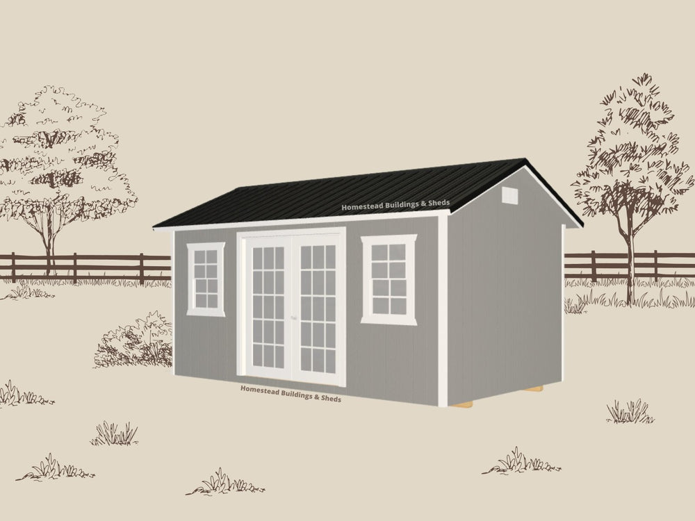 10x16 Deluxe A-Frame Style #PDH26044923 - Homestead Buildings & Sheds