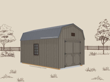 10x16 Deluxe High Barn Stock #AABH26098623 - Homestead Buildings & Sheds