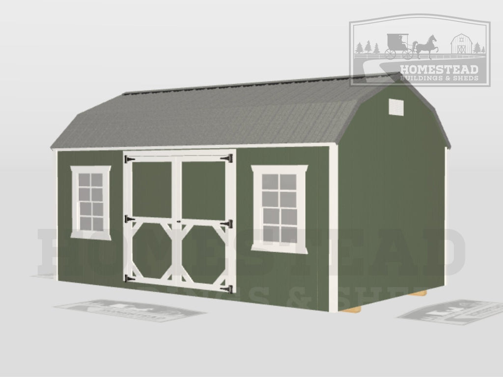 10x16 Deluxe High Barn Stock #AABH26107023 - Homestead Buildings & Sheds