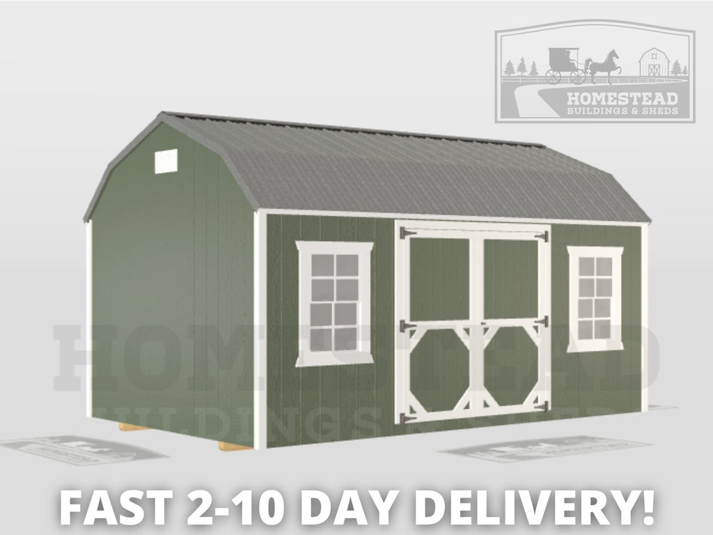 10x16 Deluxe High Barn Stock #AABH26107023 - Homestead Buildings & Sheds