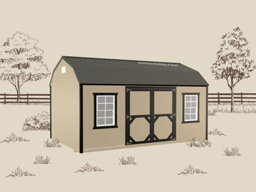 10x16 Deluxe High Barn Style #AABH26298023 - Homestead Buildings & Sheds