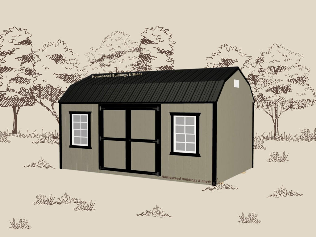 10x16 Economy Barn Style #SDI10160621 - Homestead Buildings & Sheds