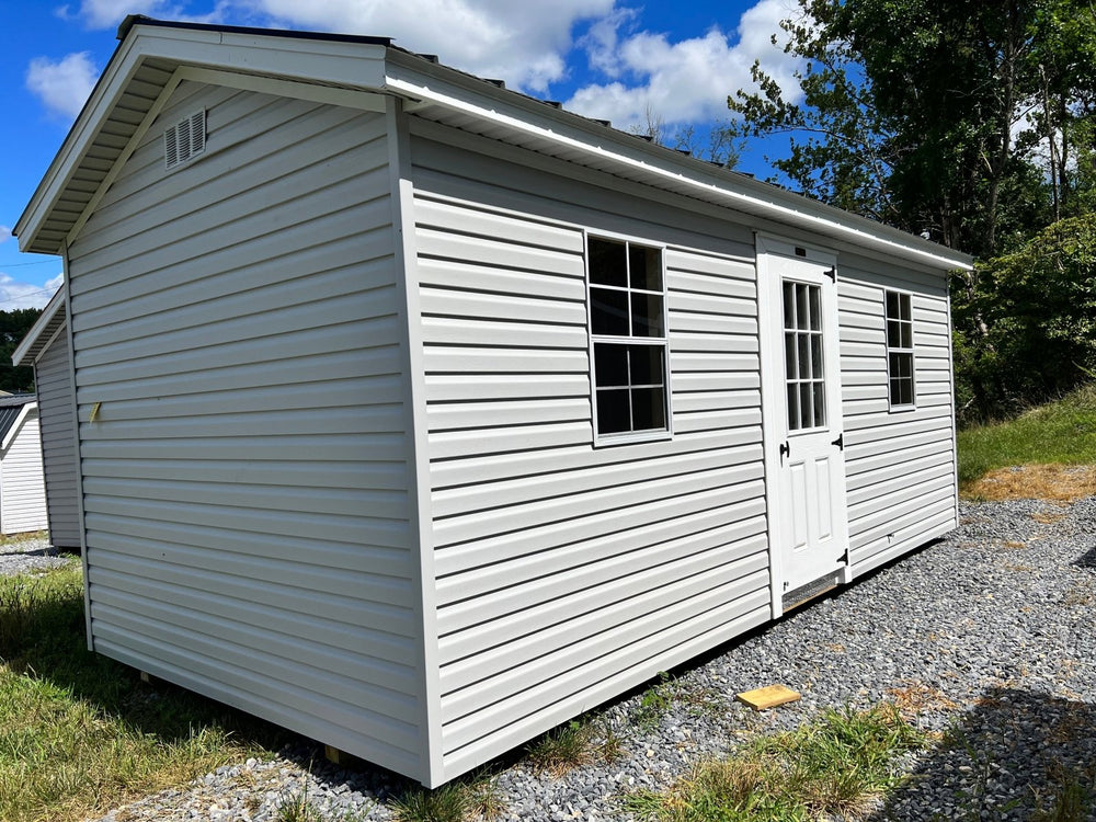 10x20 Deluxe Vinyl Building with Electrical Stock #AAVDH26099123 - Homestead Buildings & Sheds