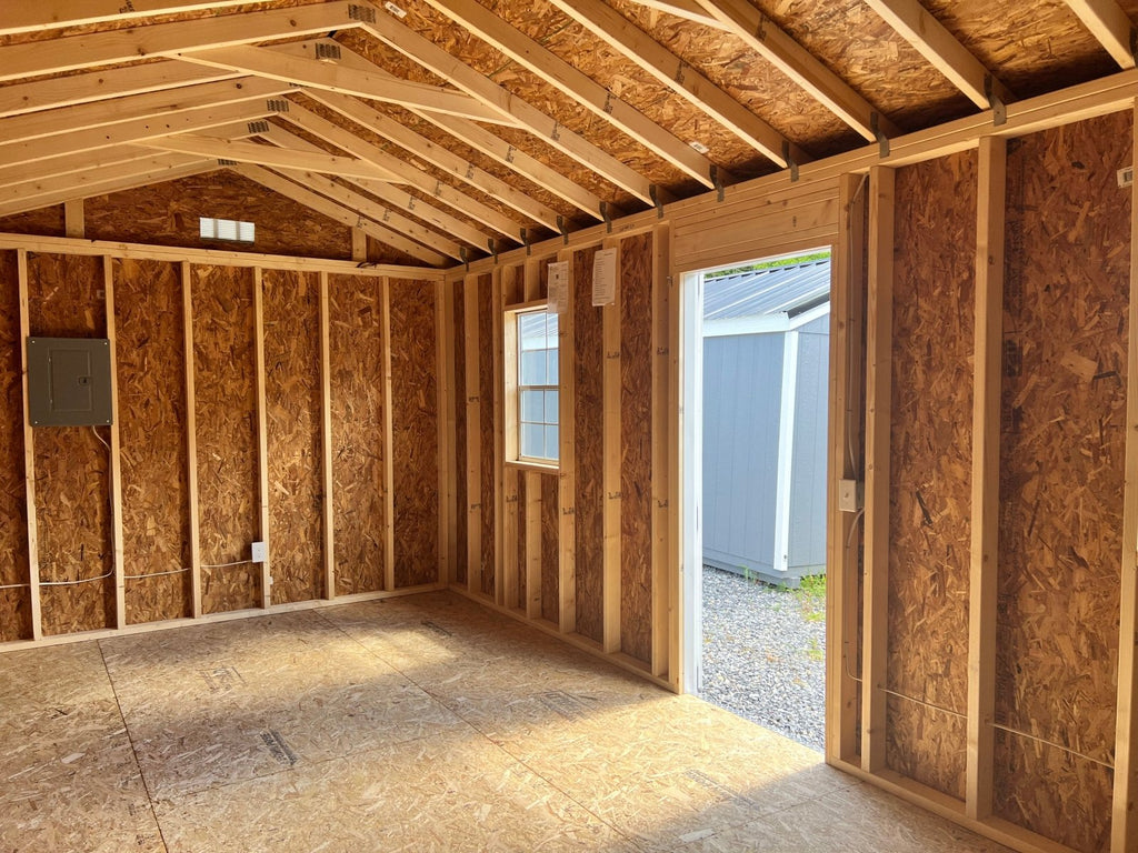 10x20 Deluxe Vinyl Building with Electrical Stock #AAVDH26099123 - Homestead Buildings & Sheds