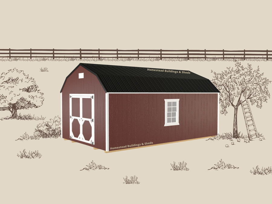 12x20 Deluxe High Barn Stock #AABH26091323 - Homestead Buildings & Sheds