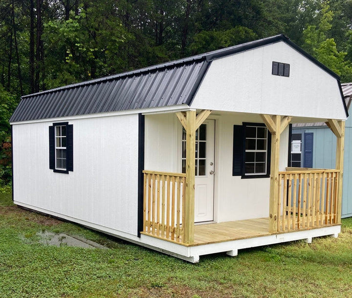 12x24 Deluxe High Barn Cabin Stock #AABH26114923 - Homestead Buildings & Sheds