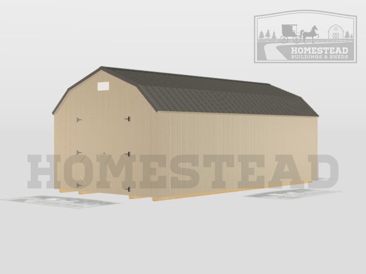 12x24 Deluxe High Barn with Electrical Stock #SBH25797323 - Homestead Buildings & Sheds