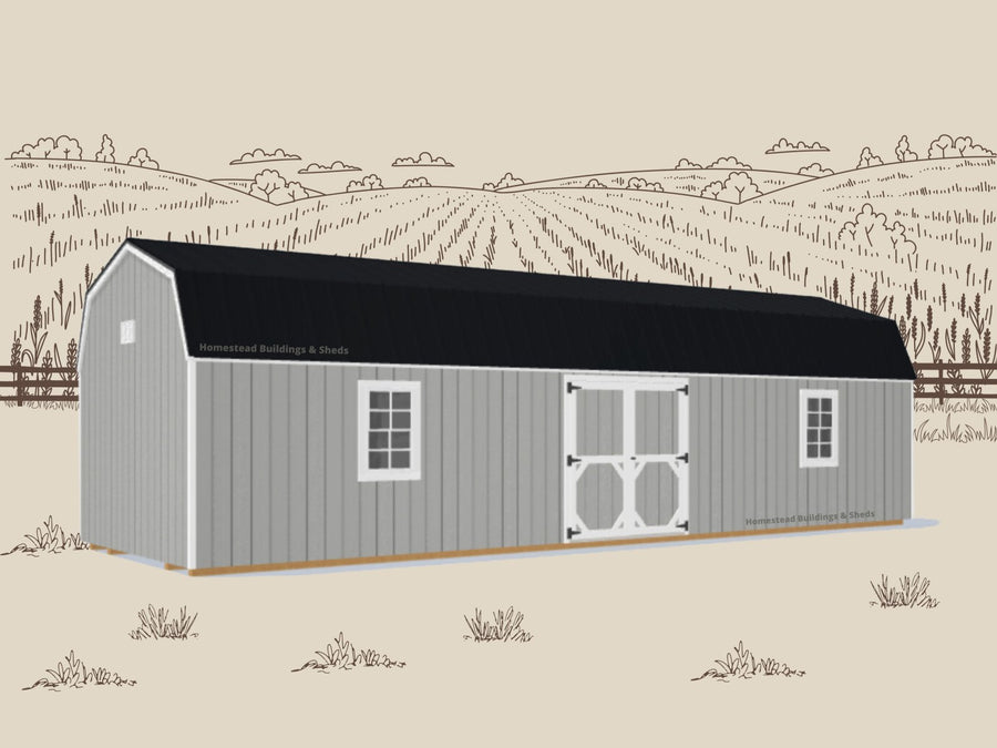 12x32 Deluxe High Barn: Custom Order - Homestead Buildings & Sheds