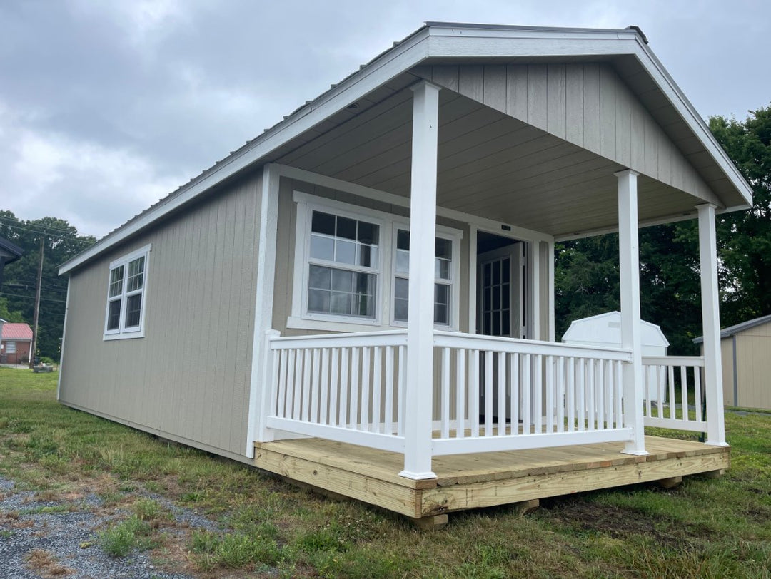 12x32 Finished Cottage Cabin with Electrical Stock #NC26069323 - Homestead Buildings & Sheds