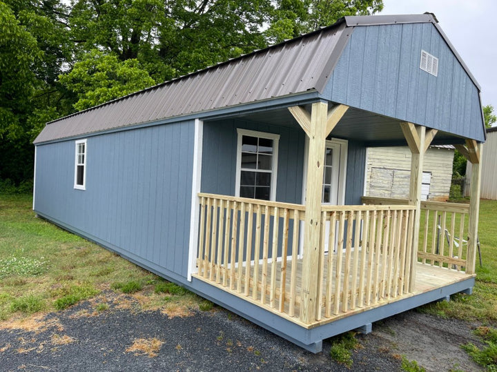 12x36 Deluxe High Barn Cabin Stock #SBH25777923 - Homestead Buildings & Sheds