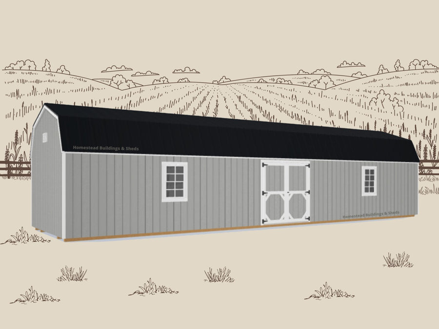 12x44 Deluxe High Barn: Custom Order - Homestead Buildings & Sheds