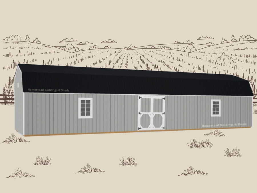 12x48 Deluxe High Barn: Custom Order - Homestead Buildings & Sheds