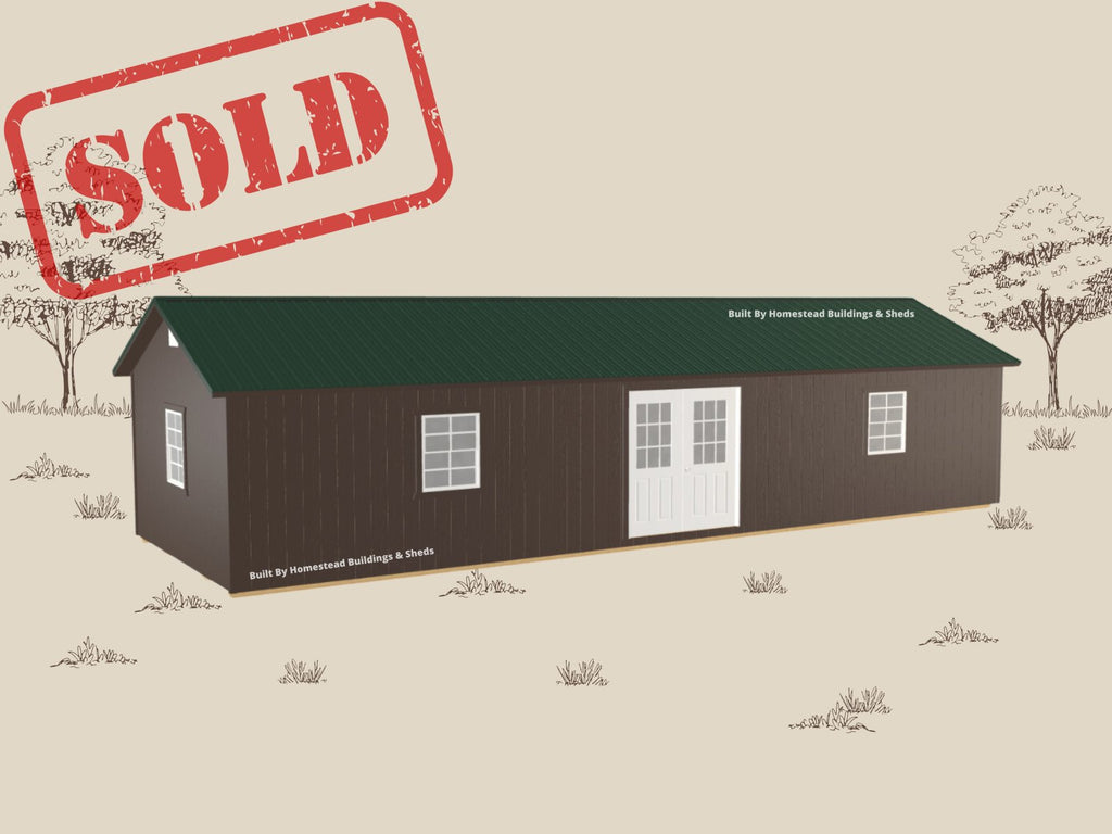 14x40 Deluxe A-Frame Style #AADSH26158323 - Homestead Buildings & Sheds
