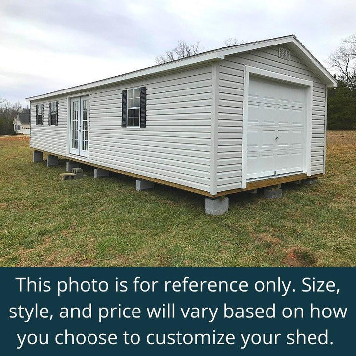 DESIGN YOUR OWN: Heavy Duty Deluxe Vinyl A-Frame Garage - Homestead Buildings & Sheds