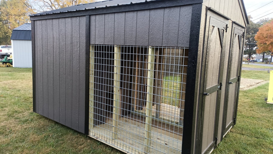 OHIO: 8x12 Dog Kennel Stock #OH26498123 - Homestead Buildings & Sheds