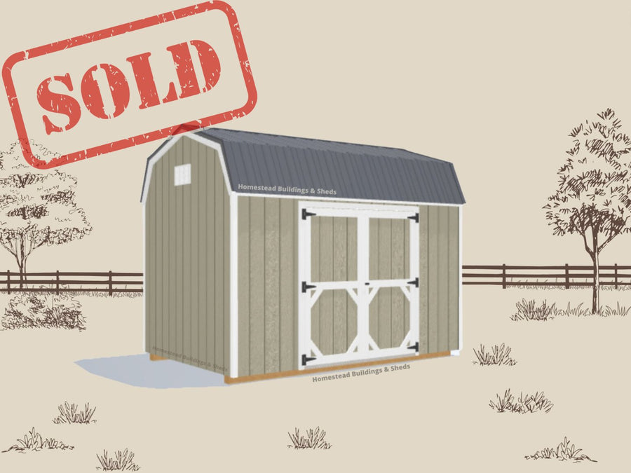 SOLD 8x12 Deluxe High Barn Stock #AABH26294523 - Homestead Buildings & Sheds